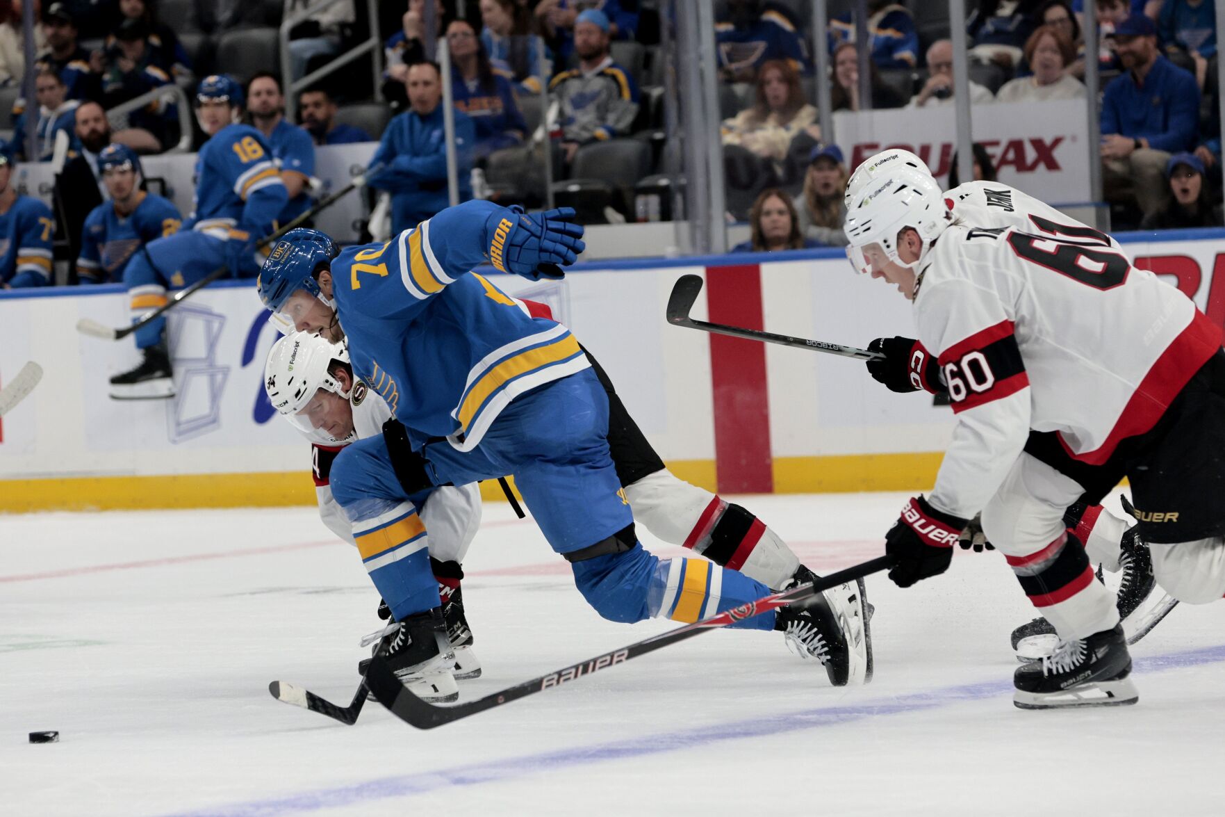The 51黑料 Blues host the Ottawa Senators in a preseason game